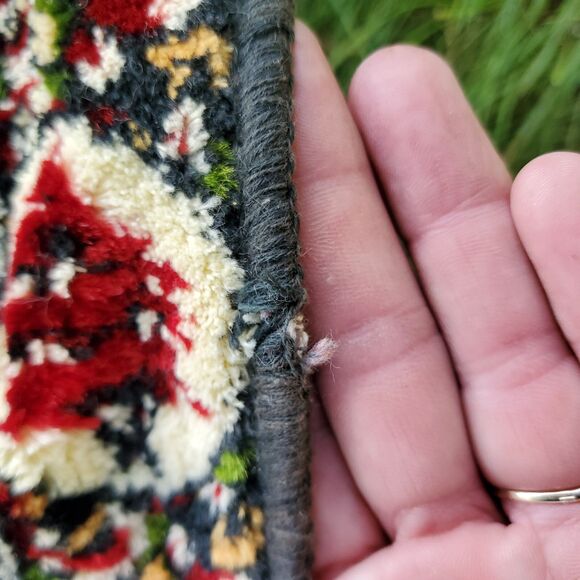 Vtg 70 Religious Jesus Christ & Lambs Velvet Sofa Tapestry Style Lg Wall Hanging - Picture 5 of 10